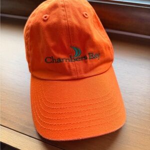 Imperial Golf Hat Chambers Bay Golf Club Seattle Washington Orange